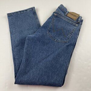 Wrangler Regular Flex Jeans Men’s 34x32 Straight Leg Cotton Blend Work Casual